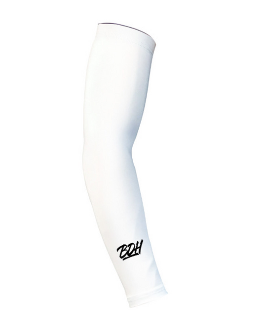 Balls Deep HI White Compression Arm Sleeves (Pair)